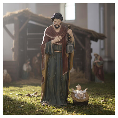 Święty Józef – figura do szopki, z żywicy, 180 cm, na zewnątrz 4