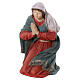 Maria inginocchiata resina colorata Presepe 180 cm int est s1