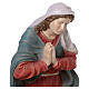 Maria inginocchiata resina colorata Presepe 180 cm int est s2