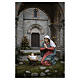 Kneeling Mary Nativity Scene in Colored Resin 180 cm Indoor/Outdoor s5