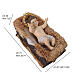 Colored resin Baby Jesus with LED halo for outdoor nativity scene, 180 cm s3