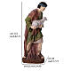 Shepherd with sheep in coloured resin for 180 cm Nativity Scene s3