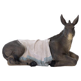 Burro de resina colorida ext int pesebre 180 cm