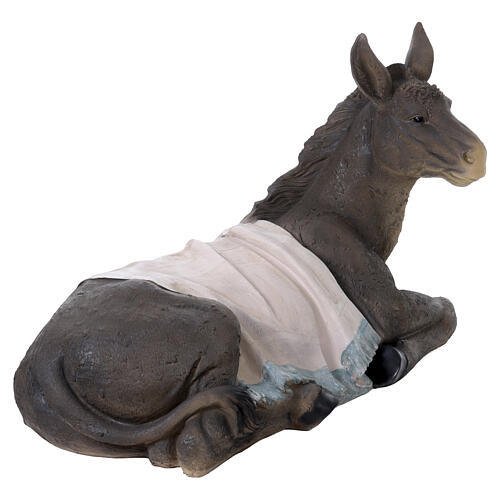 Burro de resina colorida ext int pesebre 180 cm 3