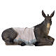 Colored resin donkey statue for nativity scene, 180 cm s6