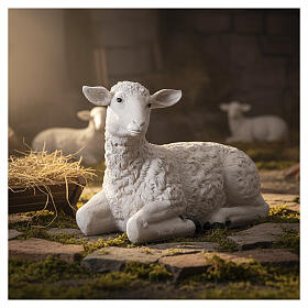 Sheep for 180 cm Nativity Scene, coloured, resin indoor/outdoor