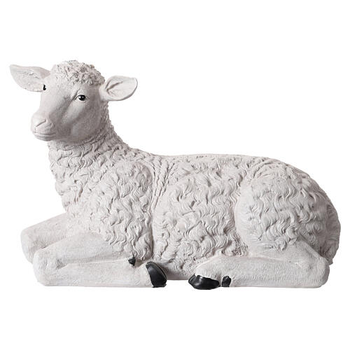 Pecorella per presepe 180 cm resina colorata esterno interno 1