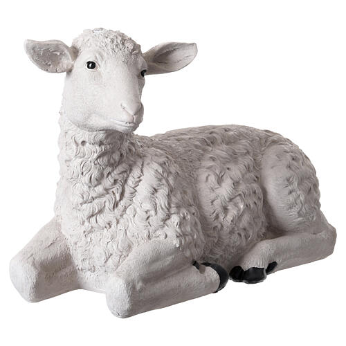 Pecorella per presepe 180 cm resina colorata esterno interno 4
