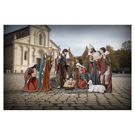 Presepe 150 cm completo 11pz resina colorata int est