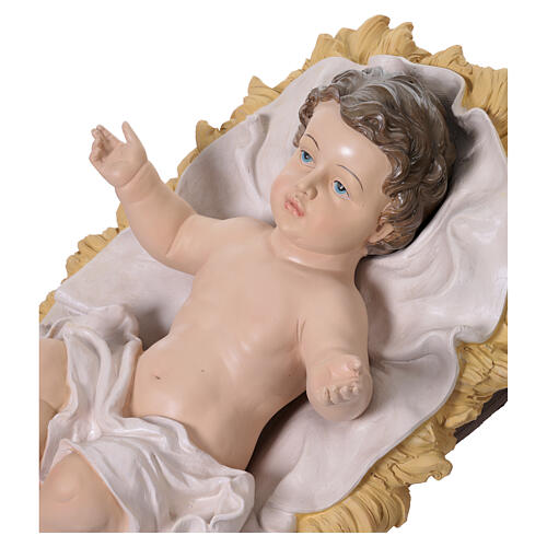 Presepe 150 cm completo 11pz resina colorata int est 4