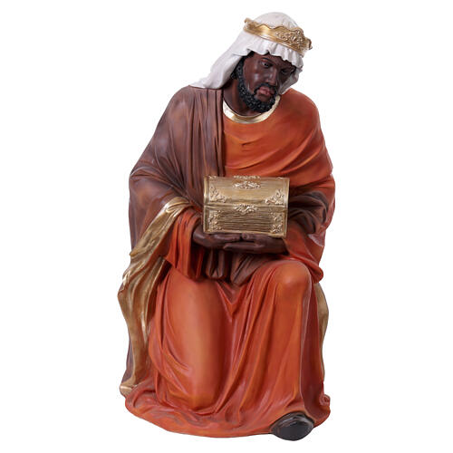 Presepe 150 cm completo 11pz resina colorata int est 18