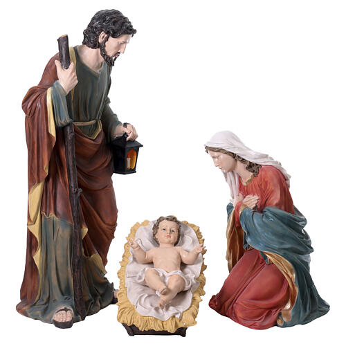 Presepe 150 cm completo 11pz resina colorata int est 5