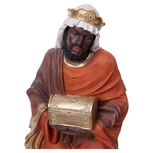 Complete Nativity scene set 150 cm 11-piece colored resin indoor/outdoor 18