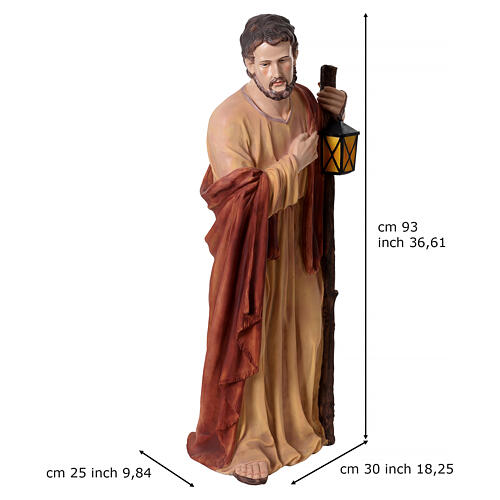 Nativity, 3-piece coloured resin Nativity Scene of 100 cm 6