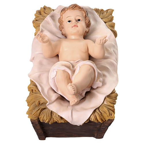 Natividad 3 piezas resina colorida belén 100 cm 2