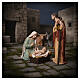 Nativité 3 pcs résine colorée crèche 100 cm s4