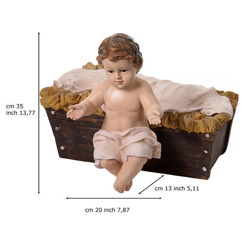 Nativity Holy Family 3 pcs colored resin nativity scene 100 cm 3