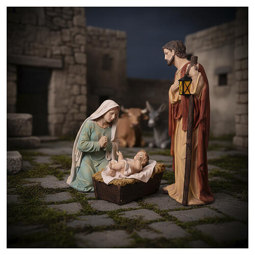 Nativity Holy Family 3 pcs colored resin nativity scene 100 cm 4