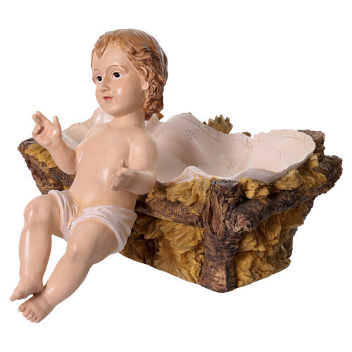 Complete Nativity Scene of 80 cm, set of 11 statues, coloured resin for indoor 7