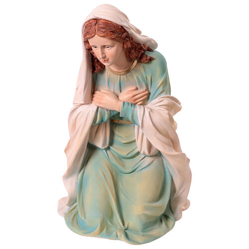 Presepe completo 80 cm 11pz resina colorata int 4