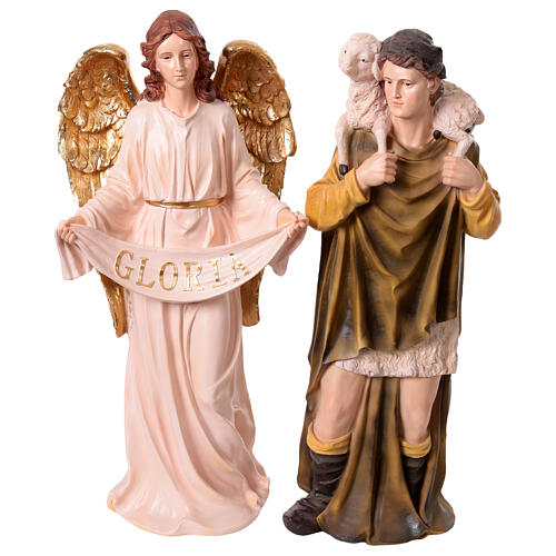 Presepe completo 80 cm 11pz resina colorata int 8