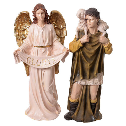 Presepe completo 80 cm 11pz resina colorata int 10