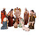 Presepe completo 80 cm 11pz resina colorata int s1