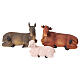 Presepe completo 80 cm 11pz resina colorata int s10