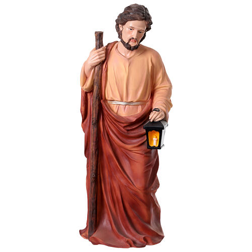 Kompletny zestaw szopki bożonarodzeniowej 80 cm – 11 figur z żywicy kolorowej, do wnętrz 5