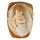 Infant Jesus with cradle for 12 cm painted Nativity Scene, Val Gardena wood s4