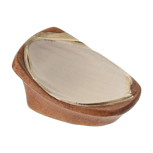 Baby Jesus figurine in manger, colored Val Gardena nativity 5