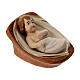 Baby Jesus figurine in manger, colored Val Gardena nativity s3