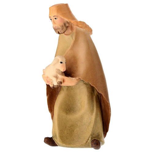 Shepherd with lamb for 12 cm Leonardo Nativity Scene, coloured wood, Val Gardena 2