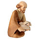 Kneeling Shepherd with Sheep Figurine, Leonardo Val Gardena Nativity s2