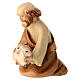 Kneeling Shepherd with Sheep Figurine, Leonardo Val Gardena Nativity s3