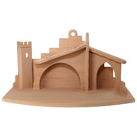 Leonardo Nativity stable in natural wood from Val Gardena