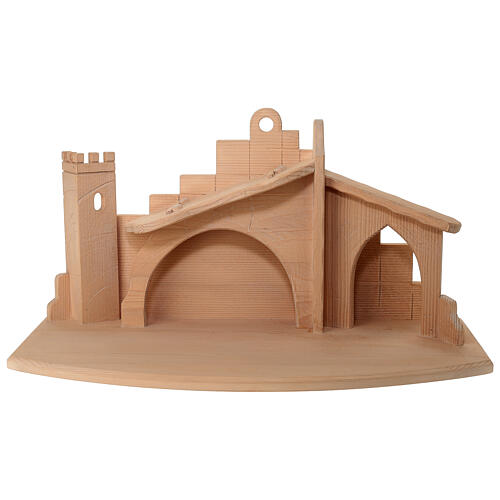 Leonardo Nativity stable in natural wood from Val Gardena 1