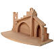 Capanna vuota presepe Leonardo legno naturale Val Gardena s3