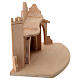 Capanna vuota presepe Leonardo legno naturale Val Gardena s5