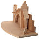 Capanna vuota presepe Leonardo legno naturale Val Gardena s6