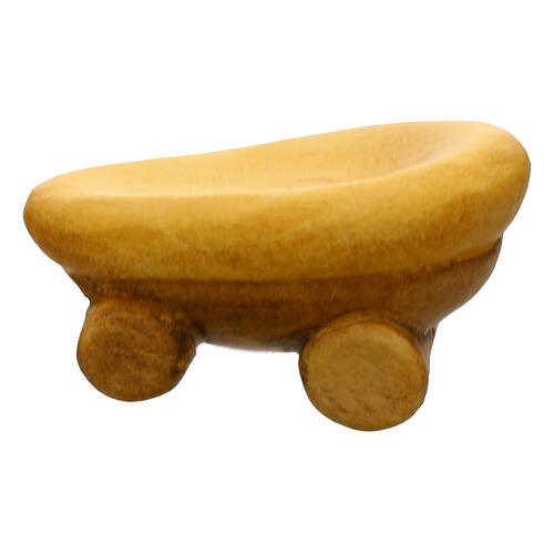 Infant Jesus with crib in 12 cm coloured wood, Val Gardena 5