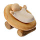 Infant Jesus with crib in 12 cm coloured wood, Val Gardena s3