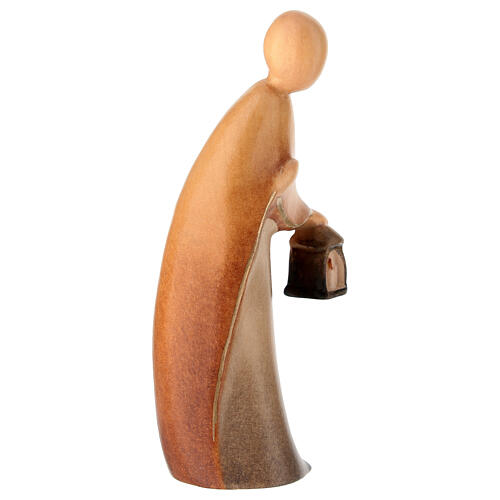 Święty Józef, stylizowana figurka do szopki 12 cm, malowane drewno z Val Gardena 3