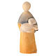 Statuina pastore pecora in braccio presepe legno colorato Val Gardena s1