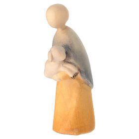 Figurka pasterza z owcą w ramionach, szopka 12 cm, drewno malowane Val Gardena