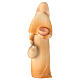 Shepherdess figurine with amphora nativity scene Val Gardena colored wood s1