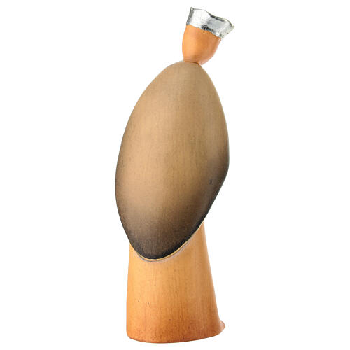 Roi mage blanc Melchior crèche 12 cm bois coloré Val Gardena 4