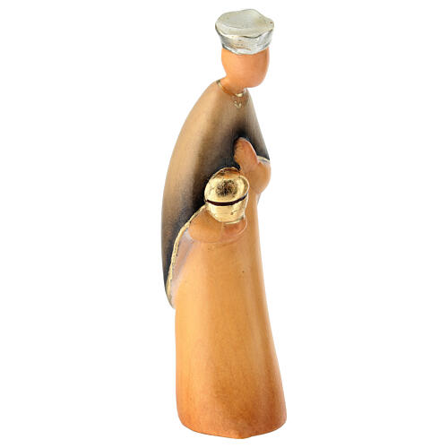 Król Melchior, szopka 12 cm, malowane drewno Val Gardena 3