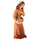 Estatua pastora con frutas para belén 12 cm madera pintada Val Gardena s2