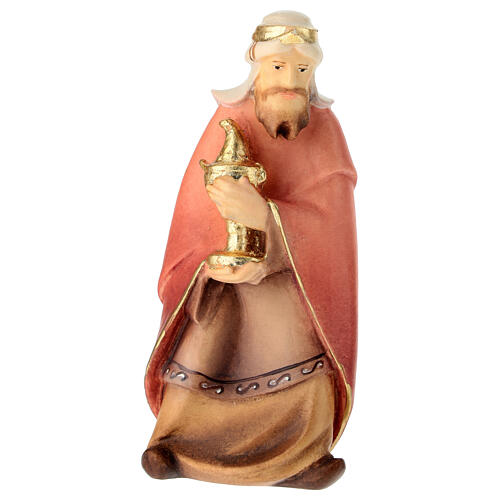 Re magio Melchiorre linea Leonardo presepe colorato Val Gardena 1